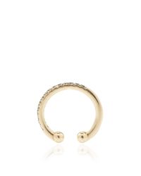 Hirotaka | Metallic Single Diamond Ear Cuff With Black Plating | Lyst