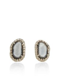 Kimberly Mcdonald | White One Of A Kind Light Baby Geode and Diamond Stud Earrings | Lyst