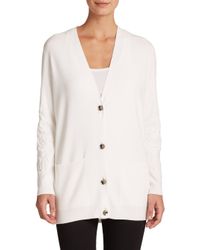 ESCADA | Natural Embossed Flower Cardigan | Lyst