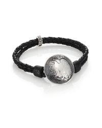 King Baby Studio | Black Braided Leather & Liberty Half Dollar Bracelet for Men | Lyst