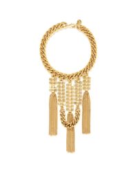 Ela Stone | Metallic Gwen Chain Plastron Choker Necklace | Lyst