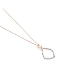 Monica Vinader | Metallic Riva Diamond Hoop Pendant | Lyst