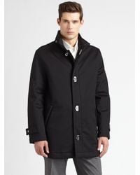 Ferragamo | Black Wool/cashmere Car Coat for Men | Lyst