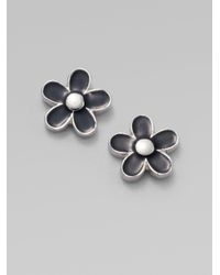 Marc By Marc Jacobs | Black Daisy Stud Earrings | Lyst