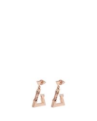 Eddie Borgo | Pink Cutout Triangle Hoop Gem Earrings | Lyst