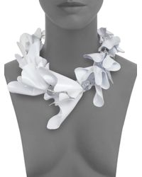SUNO | White Flower Bead Necklace | Lyst