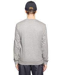 EA7 | Gray Logo Printed Cotton Sweatshirt for Men | Lyst
