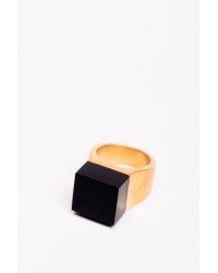 Ming Yu Wang | Metallic Vector Ring Onyx | Lyst