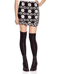 Free People | Black Wrapped In Your Blanket Skirt | Lyst