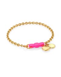Marc By Marc Jacobs | Pink Bow Tie Puffy Heart Charm Bracelet | Lyst