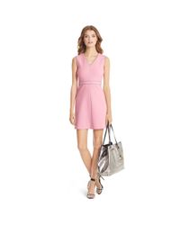 Diane von Furstenberg | Pink Dvf Leelou Trim Detail Shift Dress | Lyst