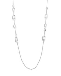 Ippolita | Metallic Rock Candy Clear Quartz & Sterling Silver Rectangle Station Necklace | Lyst