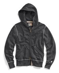 Todd Snyder | Vintage Full Zip Hoodie In Black Pepper for Men | Lyst