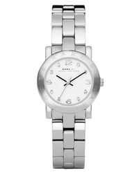 Marc By Marc Jacobs | Gray Women's Mini Amy Stainless Steel Bracelet 26mm Mbm3055 | Lyst