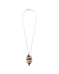 Iosselliani | Multicolor Pyramid Crystal Pendant Necklace | Lyst