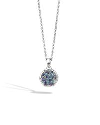 John Hardy | Blue Bamboo Pendant Necklace In Silver With Gemstone | Lyst