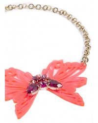 Matthew Williamson | Pink Neon Butterfly Necklace | Lyst