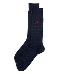 Pink Pony | Blue Mercerized Dot Socks for Men | Lyst