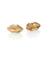 Kelly Wearstler | Metallic Bossage Lip Stud Earrings | Lyst