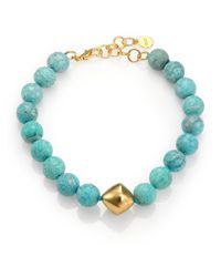 Nest | Blue Amazonite Beaded Necklace | Lyst