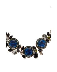 Marni | Black And Blue Chunky Crystal Necklace | Lyst