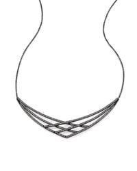 Adriana Orsini | Metallic Elevate Pave Crystal Frontal Necklace/gunmetal-tone | Lyst