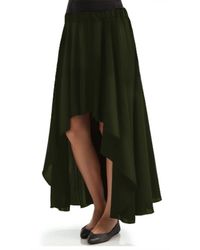 Enza Costa | Green High Low Skirt | Lyst