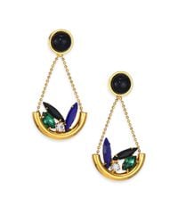 Lizzie Fortunato | Metallic Moroccan Garden Black Onyx & Crystal Cluster Drop Earrings | Lyst