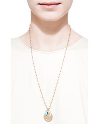 Sydney Evan | Metallic Happy Face Key and Turquoise Horn Charm Necklace | Lyst