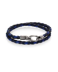 Tod's | Multicolor Tri-Tone Leather Double-Wrap Bracelet for Men | Lyst