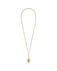 Alexander McQueen | Metallic Claw Skull Necklace | Lyst