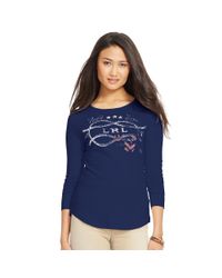 Ralph Lauren | Blue Nautical Cotton Graphic Tee | Lyst