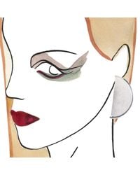 Uncommon Matters - Metallic Half Circle Silver Earrings - Lyst