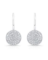 Anne Sisteron - Metallic 14kt White Gold Diamond Disc Earrings - Lyst