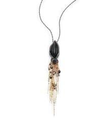 Alexis Bittar | Metallic Elements Dark Phoenix Pyrite & Crystal Cluster Long Tassel Pendant Necklace | Lyst