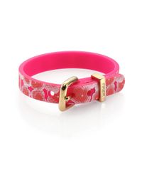 Marc By Marc Jacobs | Pink Aki Blossom-Print Rubber Bandz Bracelet | Lyst