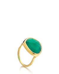 Monica Vinader | Siren Ring Green Onyx | Lyst