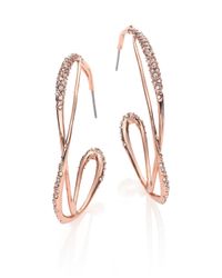 Alexis Bittar | Pink Miss Havisham Crystal Orbit Hoop Earrings/2.35 | Lyst