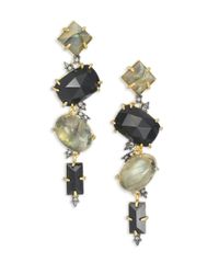 Alexis Bittar | Black Elements Dark Alchemy Labradorite Linear Spiky Drop Earrings | Lyst