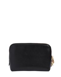 Saint Laurent | Black Leather Make-up Bag | Lyst