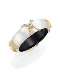 Alexis Bittar | Metallic Lucite Crystal Pave Liquid Metal Bangle Bracelet | Lyst