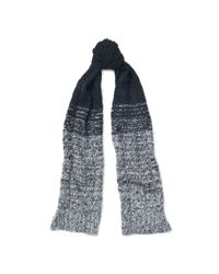 Ralph Lauren | Black Dip-dyed Aran-knit Scarf | Lyst