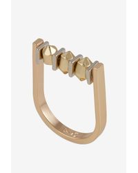 French Connection | Metallic Spinning Bead Ring | Lyst