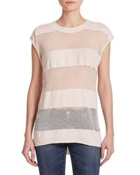 IRO | White Lewis Striped Burnout Tee | Lyst