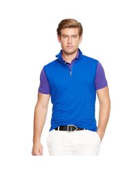 Ralph Lauren | Blue Performance Half-zip Vest for Men | Lyst