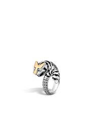 John Hardy | Metallic Legends Macan Bypass Ring In Silver And 18k Gold | Lyst