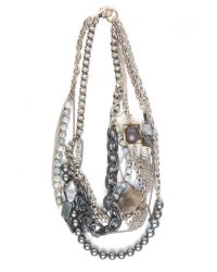Subversive Jewelry | Gray Greyscale Multistrand Necklace | Lyst