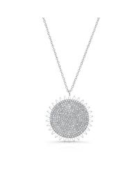 Anne Sisteron | Metallic 14kt White Gold Diamond Sun Necklace | Lyst