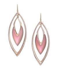 Alexis Bittar | Pink Lucite Orbit Marquis Drop Earrings | Lyst