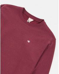 Champion | Purple Reverse Weave Crew Neck Sweatshirt Burgundy for Men | Lyst